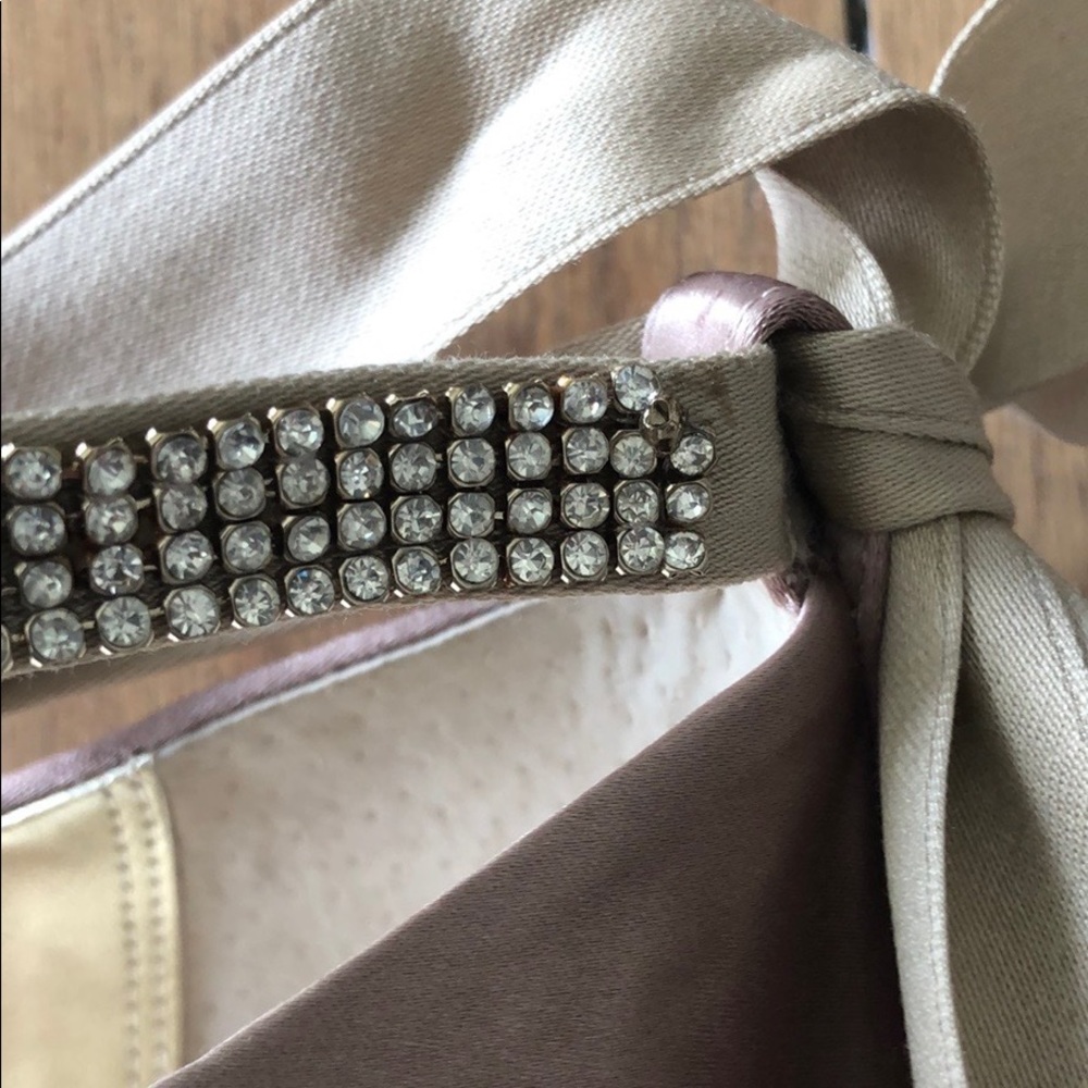 Nina Crystal Ankle Strap Evening Shoes Size 9 - Picture 6 of 6